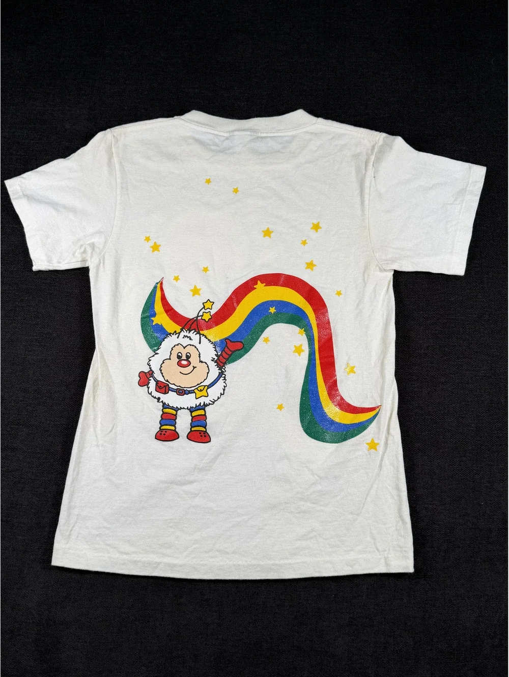 Vintage 80s Changes Rainbow Brite Glitter Graphic Single Stitch T-Shirt, Youth L